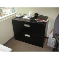  Global 2 Drawer Lateral File Cabinet Black
